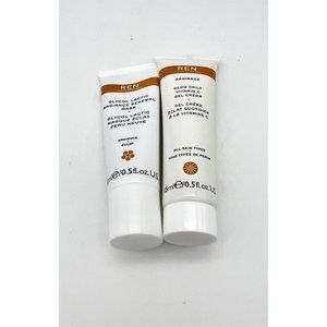 REN Clean Skincare Radiance Vitamin C Gel Cream & Glycol Lactic Mask Travel Size